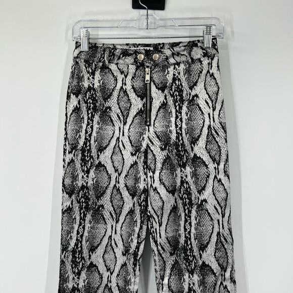 I.AM.GIA Slater Snake Print Zip-Front Pants High Rise - Picture 3 of 8